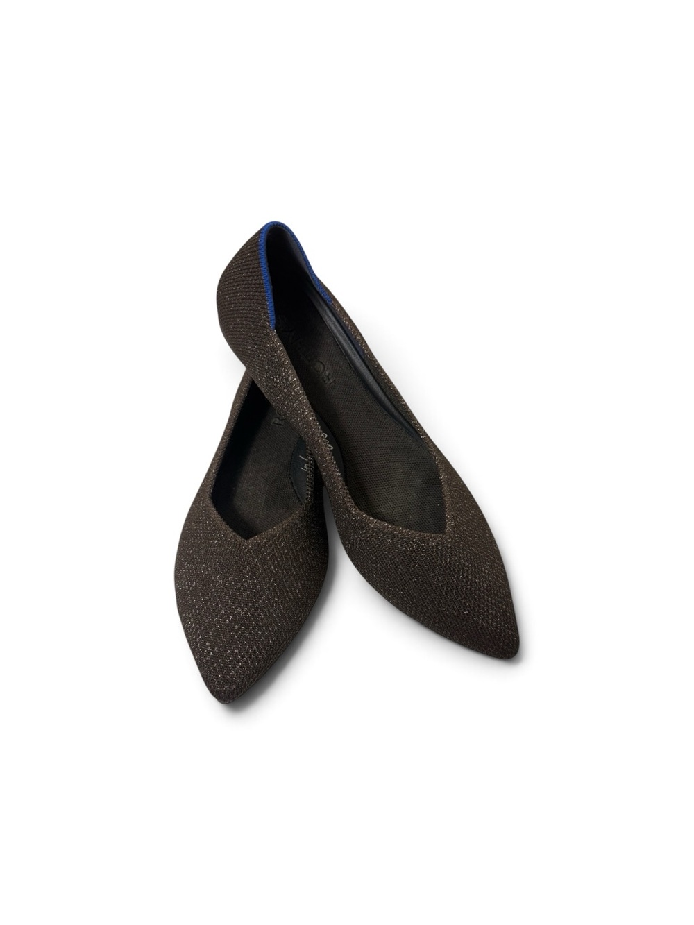 Rothy's Pointed Toe Knit Flats in Dark Brown size 7